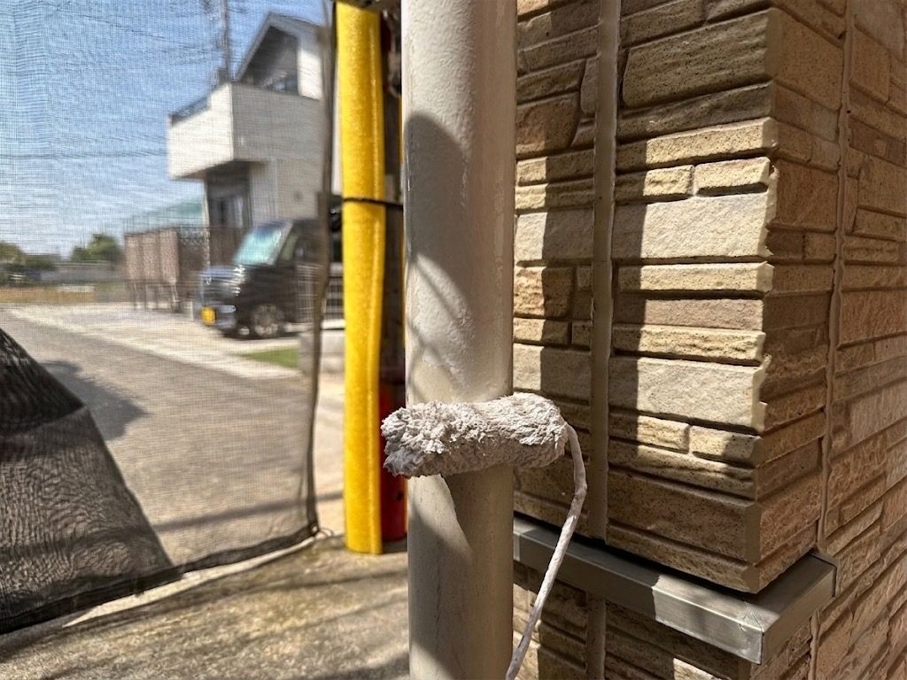 外壁塗装｜狭小地の配管まわり施工A｜